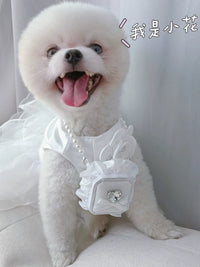 Pet Wedding Ring Bearer Necklace Pouch for Dogs - Velvet Jewelry Bag for Proposals and Special Occasions