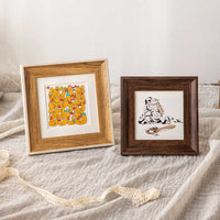 Square Photo Frame with Optional Print, DIY Mini Display for Tabletop or Wall Mount