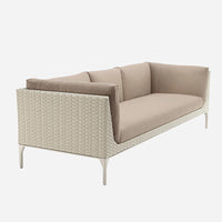 Outdoor Rattan Wicker Sofa Set with Chaise Lounge for Patio Balcony Garden