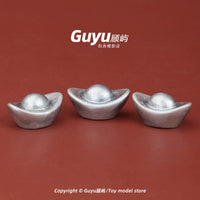 Miniature Gold and Silver Ingot Models for DIY Micro Landscape and Resin Crafts