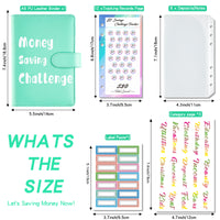 A6 Macaron Budget Binder with Cash Envelopes and Savings Challenge Notebook