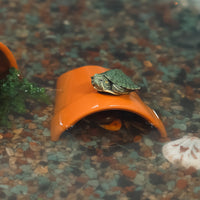 Aquarium Turtle Fish Hiding Cave Reptile Humidifying Shelter Nest Basking Platform Landscaping Decor