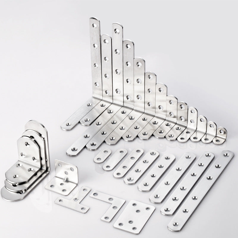 90-Degree Stainless Steel L-Bracket for Furniture and Wood Connections