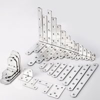 90-Degree Stainless Steel L-Bracket for Furniture and Wood Connections