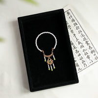 BJD Doll Ancient Style Tassel Necklace Collar with Pearl Embellishments