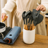 Ceramic Kitchen Utensil Holder Large Capacity Cutlery Storage Caddy