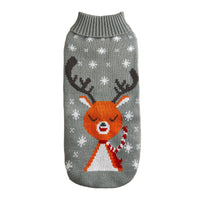Christmas Reindeer Pet Sweater Knitted Snowflake Jacquard for Small Dogs & Cats