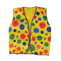 Halloween Clown Vest Costume with Rainbow Wig for Cosplay & Stage Performance
