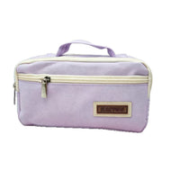 Minimalist Large Capacity Solid Color Pencil Case with Handle, Multi-layer Portable Storage Bag for Students and Office