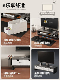 Monitor Stand Riser with Storage Drawer for Desk Organization