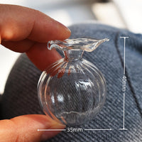 DIY Miniature Dollhouse Wavy Mouth Glass Vase for Crafts