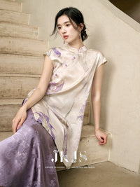 New Chinese Style Qipao Dress with Xiangyunsha Craftsmanship for Spring/Summer 2026
