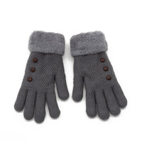 Winter Warm Double-Layer Cashmere Knit Gloves with Touchscreen Function