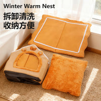 Pet House Bed for Cats and Small Dogs, Winter Warm Removable Washable Enclosed Pet Cave