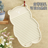 Bear Laundry Scrub Board for Home Use, Non-Slip Thickened Plastic