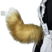 Realistic Faux Fur Animal Tail and Cat Ear Headband Set for Cosplay Parties