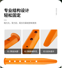 Outdoor Beach Ground Pegs, Seaside Canopy Windproof Fixed Tent Pegs, Cast Steel U-Shaped Extended Camping Tent Snow Pegs