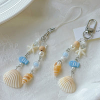 Handmade Starfish Seashell Beaded Charm for Bags and Phones