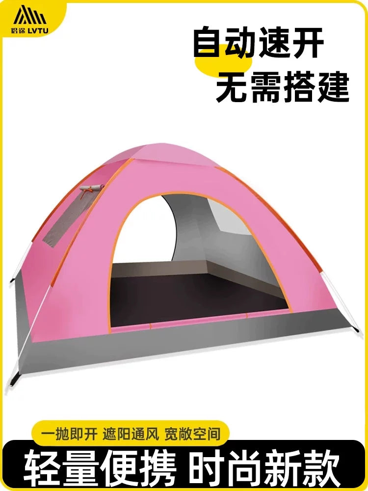 Automatic Pop-Up Camping Tent for 3-4 People - Waterproof, Portable, and Easy Setup