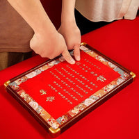 Chinese Style Wedding Vows Book with Photo Frame and Pen Set