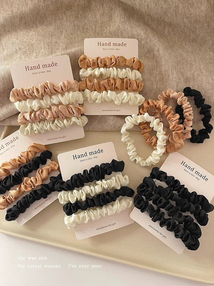 French Style Scrunchies for Women, High Elasticity Hair Ties for Ponytails, Durable Hair Bands