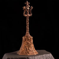 Taoist Sanqing Bell Ornament, Engraved Craft Zen Decor, Gift for Elders