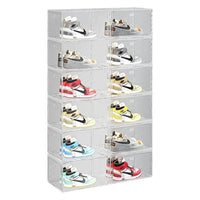 Clear Magnetic Shoe Storage Box Stackable Dustproof Organizer for Sneakers and Boots