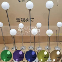 LED Luminous Sphere Reed Light Outdoor Waterproof Garden Lawn Lamp with Stainless Steel Pole