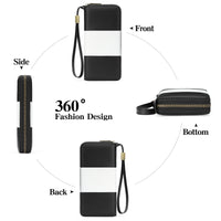Accordion RFID Blocking Long Wallet Passport Holder for Men and Women