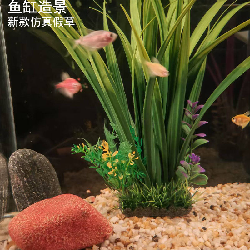 Aquarium Plastic Artificial Plant Ornament for Fish Tank Decoration