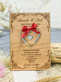 Wedding Arch Wooden Forest Style Invitation Cards for Weddings, Birthdays, and Class Reunions