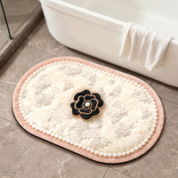 Diatomaceous Earth Bath Mat Absorbent Non-Slip Quick Dry Bathroom Rug