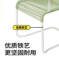 PE Rattan Outdoor Waterproof Anti-mildew Patio Beach Cafe Backrest Chair Coastal Style Woven Furniture