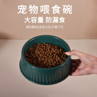 Round Plastic Pet Bowl for Cats and Dogs, Easy to Clean, Large Capacity, Durable