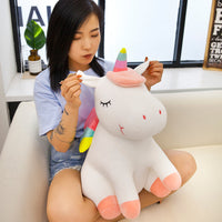 Unicorn Plush Toy for Kids, Soft Stuffed Animal Doll, Cartoon Design, Sleeping Companion for Girls