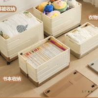 Foldable Camping Storage Box with Wheels and Handle for Outdoor Car Travel