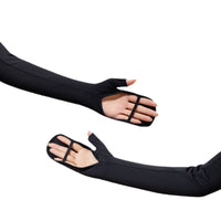 UPF50+ Ice Silk Sun Protection Arm Sleeves for Women, Thin UV Protection Driving Cycling Arm Covers