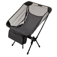 Portable Folding Moon Chair with Integrated Trekking Pole, Aluminum Alloy for Hiking Camping
