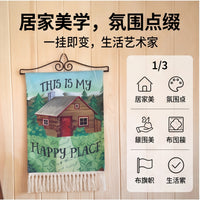 KAIJUN Iron Art Multi-functional Metal Flagpole Holder for Garden, Windproof Wall Mount Flag Bracket