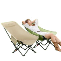 Moon Chair High Back U-shaped 4-Position Adjustable Recliner for Fishing Picnic Camping Portable Outdoor Folding Chair