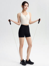 Women's High-Waist Yoga Shorts with Ruched Butt Lift and Tummy Control for Workout Running Fitness