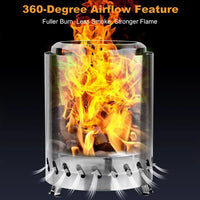 Portable Stainless Steel Outdoor Wood Burning Gasification Stove for Camping and Patio