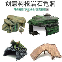 Resin Turtle Basking Platform with Hideout for Aquarium Terrarium