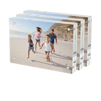 Magnetic Acrylic Photo Frame for Desk Display - DIY Square Crystal Price Tag Holder