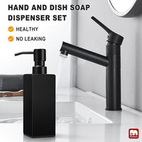 Glass Soap Dispenser with Stainless Steel Pump for Bathroom and Kitchen, Refillable Liquid Hand Soap Lotion Bottle