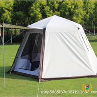 Automatic Hexagonal Camping Tent for 3-8 People, Double Layer, Aluminum Pole, Sun Protection, Rainproof