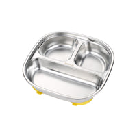 Kids 316 Food Grade Stainless Steel Divided Plate for Kindergarten and Primary School Canteen Meals