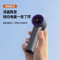Portable USB Rechargeable Handheld Fan with Digital Display and 100-Speed Adjustment