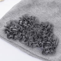 Knitted Floral Beanie Scarf Combo for Women, Windproof Headwrap, Thin Spring/Autumn Style