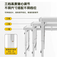 Portable Folding Camping Table with 4 Stools, 120cm Outdoor Picnic & Market Stall Table